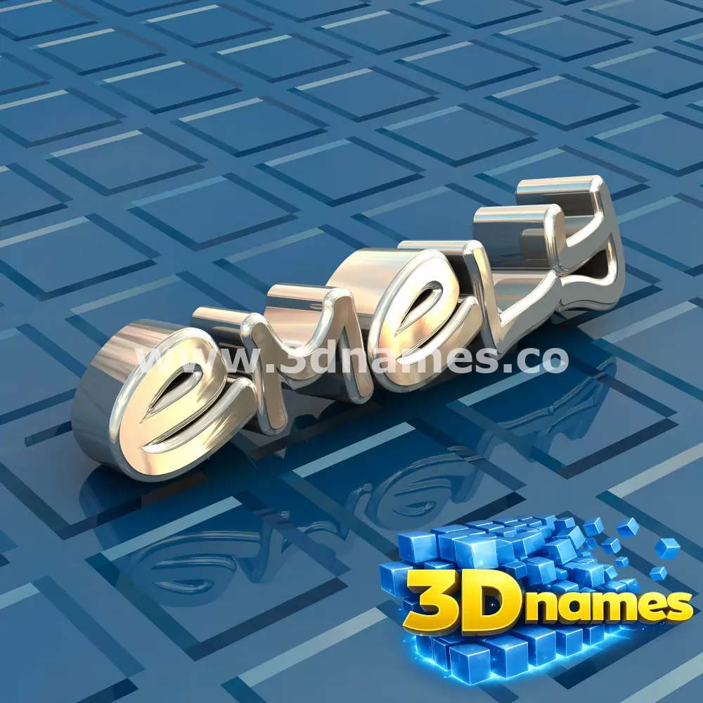 emely in Blue Bling style - 3D name wallpaper