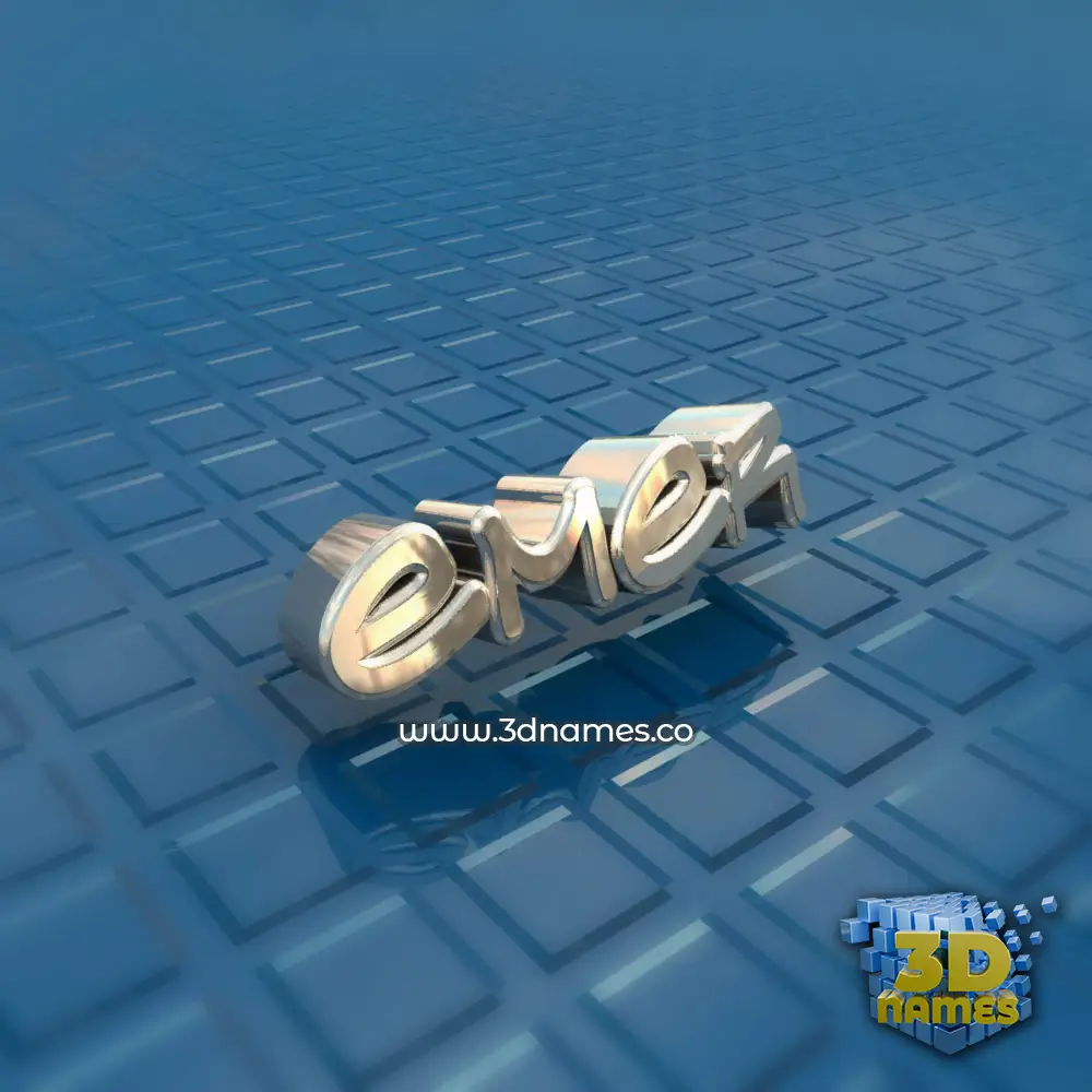 emer in Blue Bling style - 3D name wallpaper