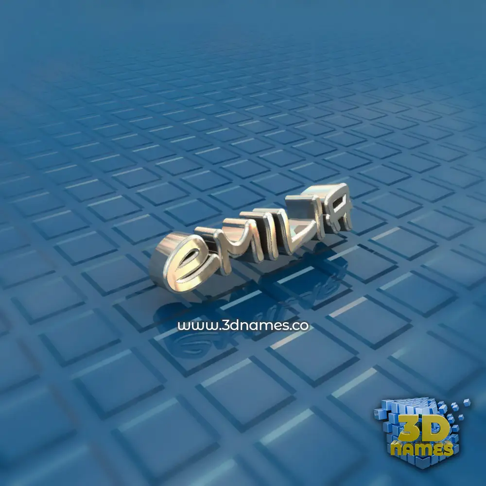emilia in Blue Bling style - 3D name wallpaper