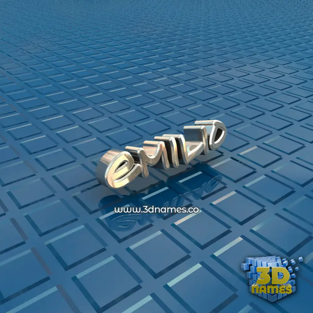 emilio in Blue Bling style - 3D name wallpaper