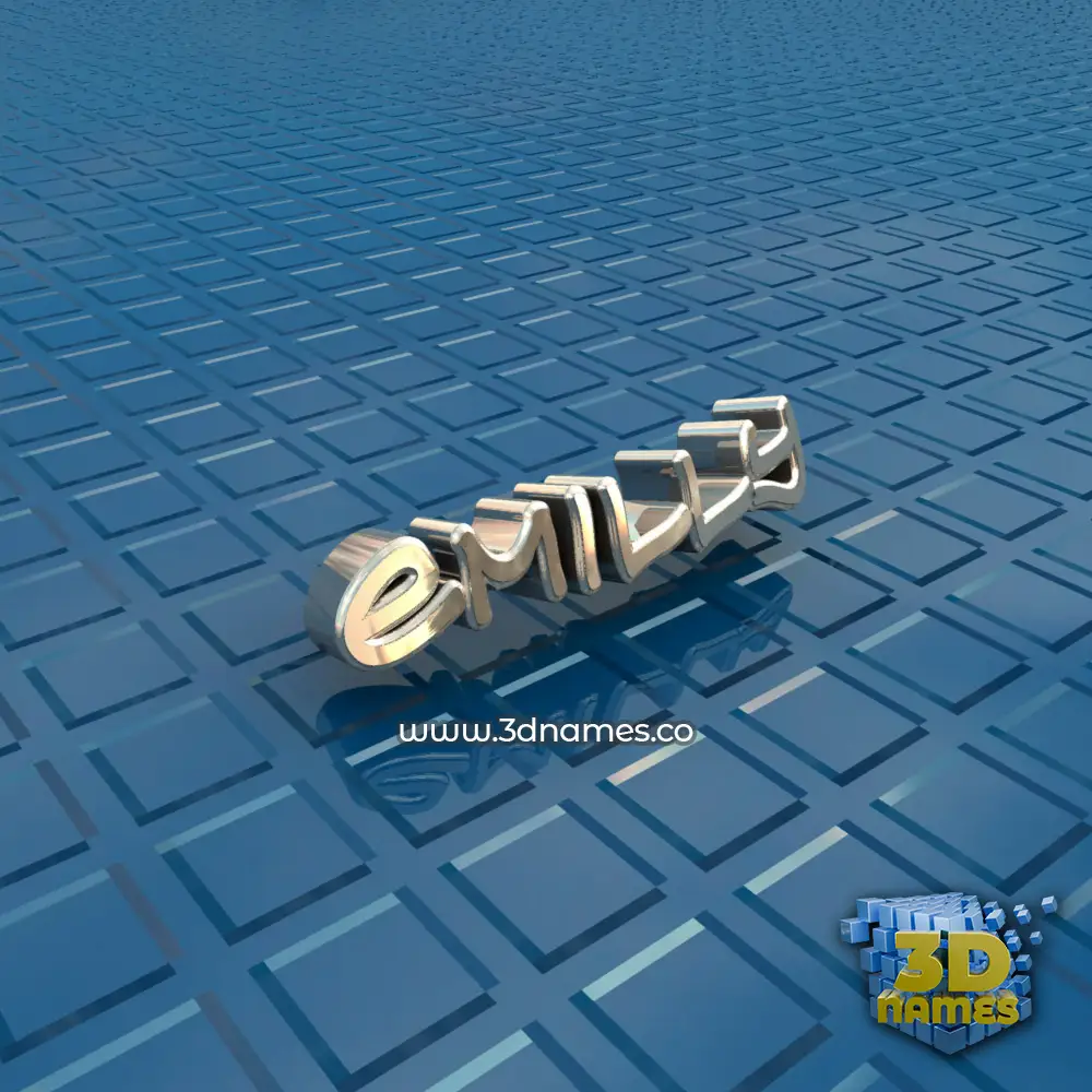 emilly in Blue Bling style - 3D name wallpaper