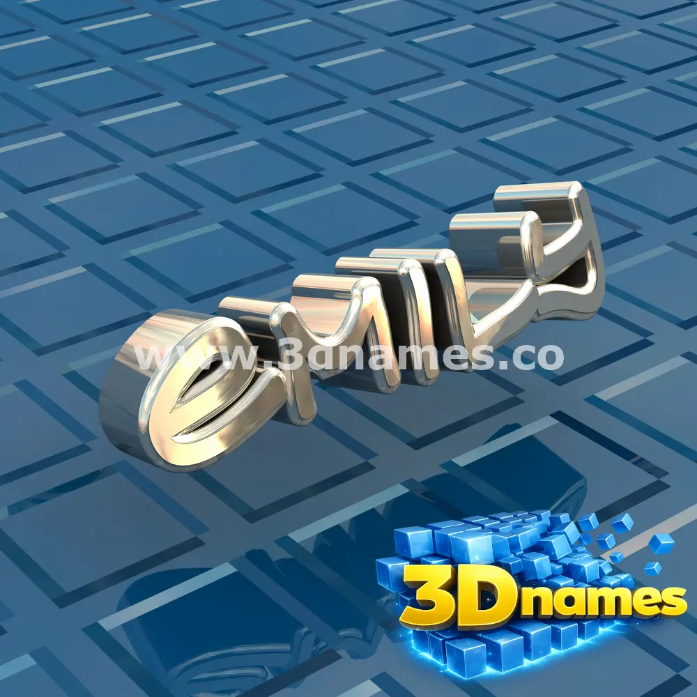 emily in Blue Bling style - 3D name wallpaper