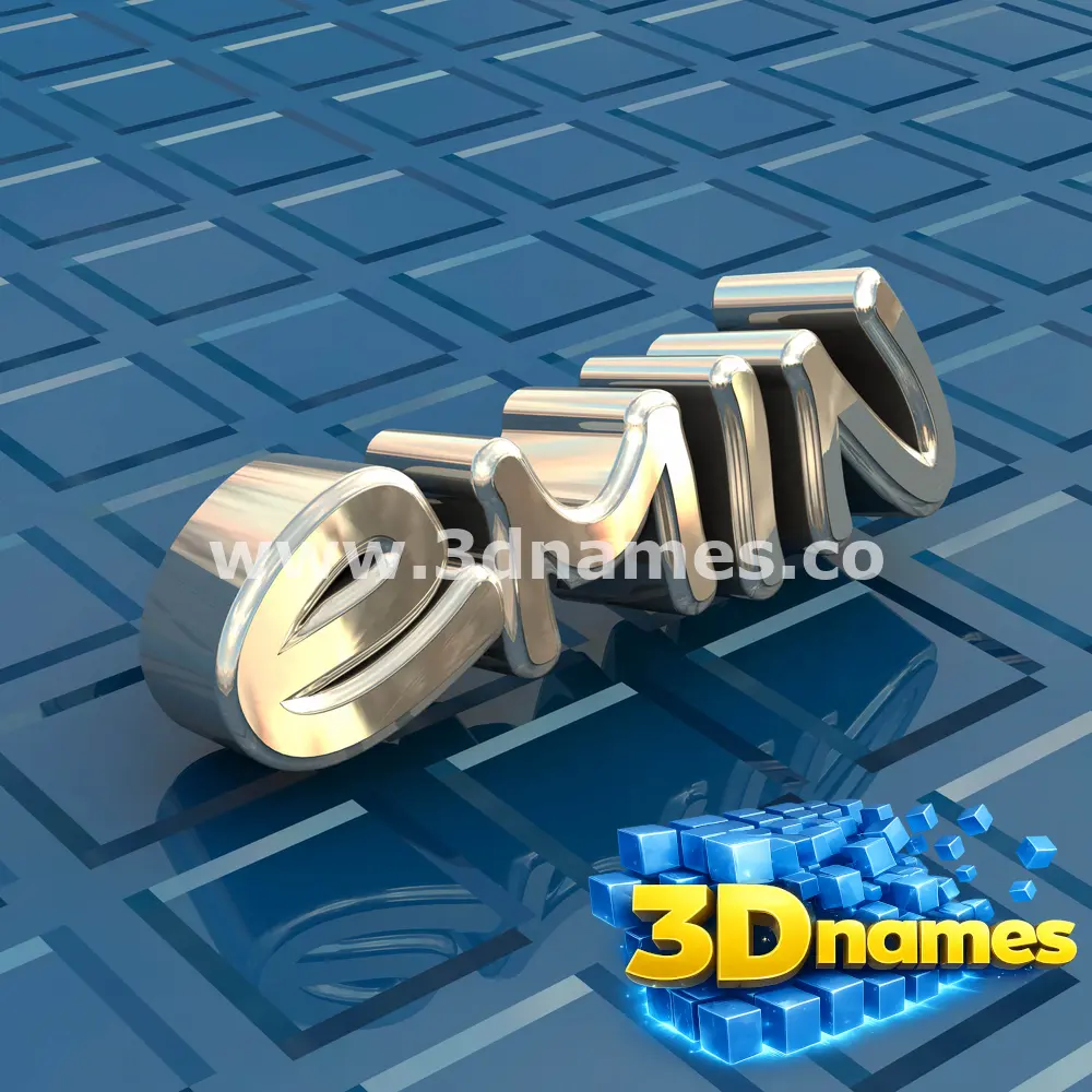 emin in Blue Bling style - 3D name wallpaper