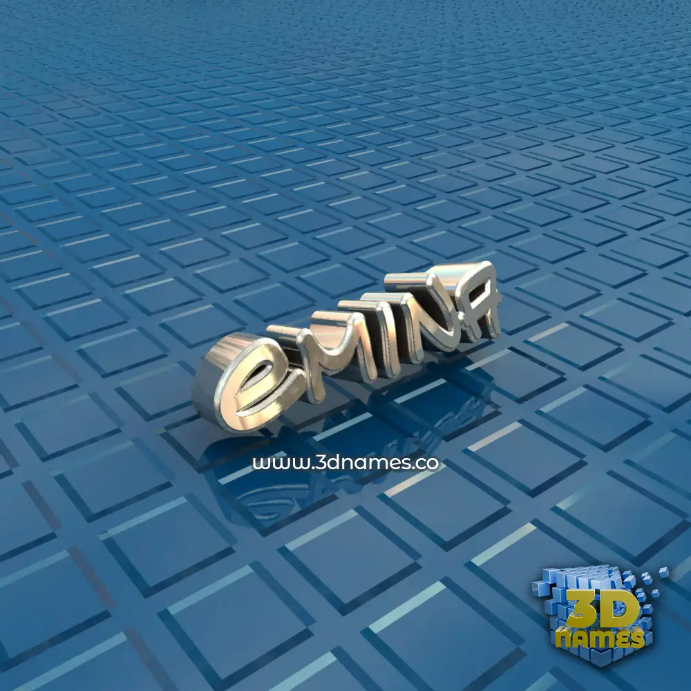 emina in Blue Bling style - 3D name wallpaper