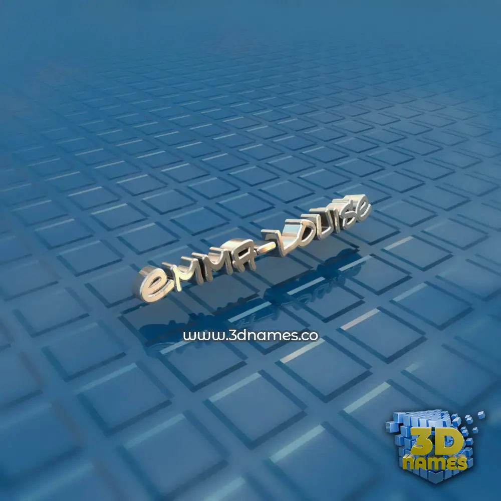 emma-louise in Blue Bling style - 3D name wallpaper