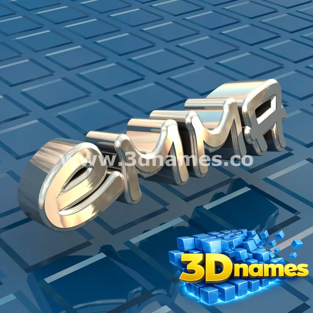 emma in Blue Bling style - 3D name wallpaper