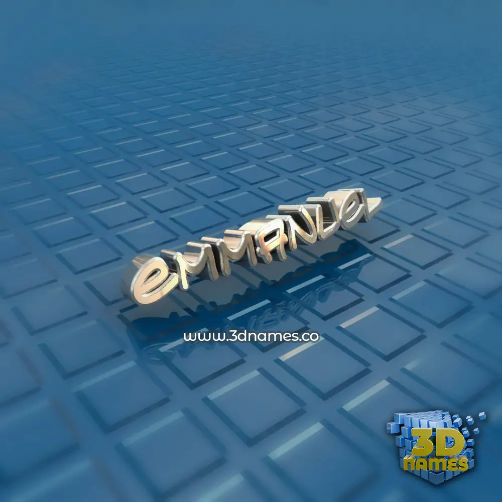 emmanuel in Blue Bling style - 3D name wallpaper