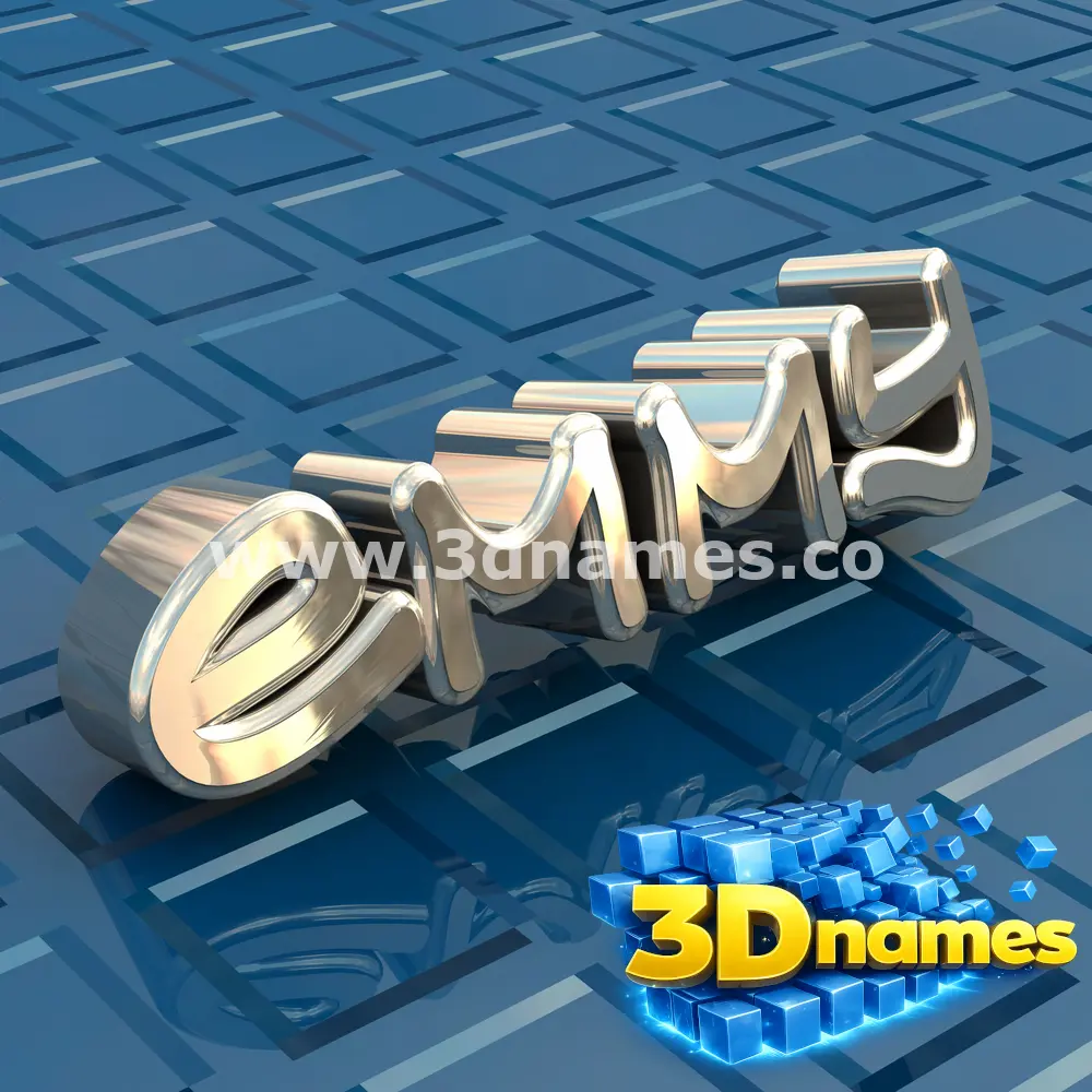 emmy in Blue Bling style - 3D name wallpaper