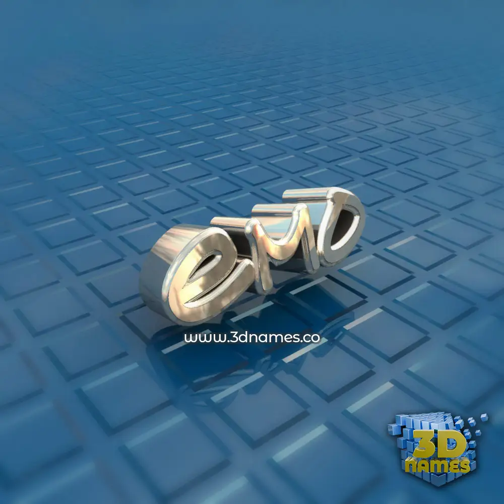 emo in Blue Bling style - 3D name wallpaper