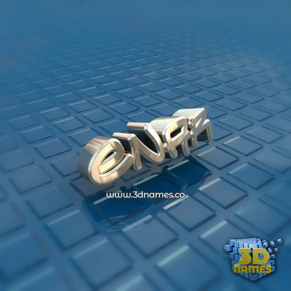enar in Blue Bling style - 3D name wallpaper