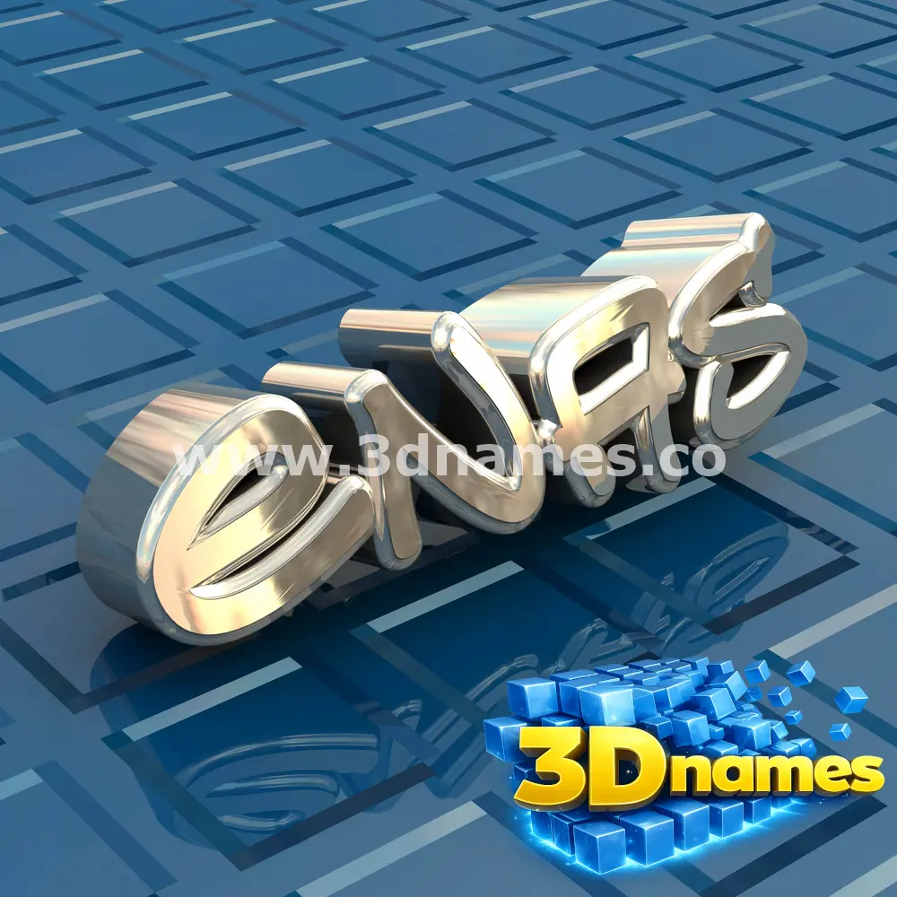 enas in Blue Bling style - 3D name wallpaper