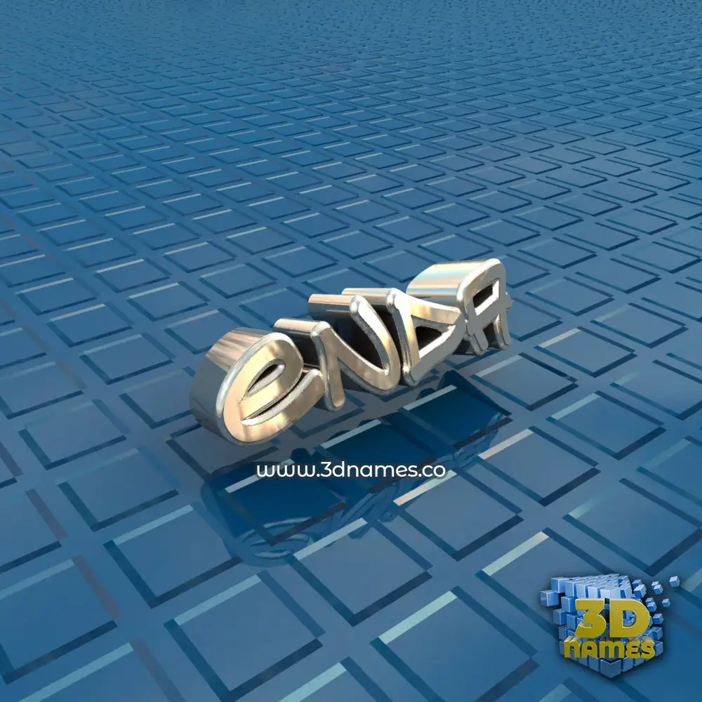 enda in Blue Bling style - 3D name wallpaper