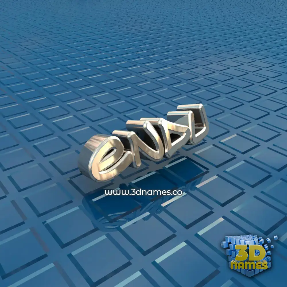 endu in Blue Bling style - 3D name wallpaper
