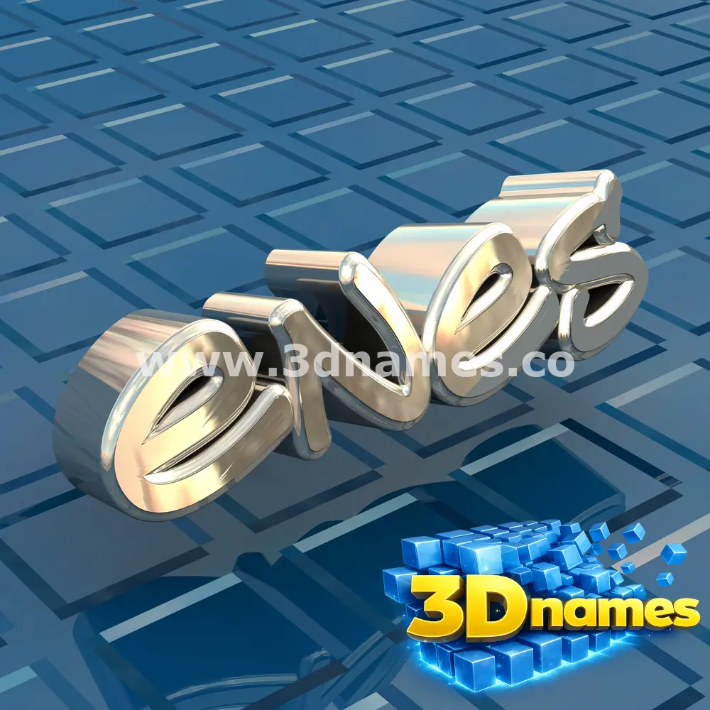 enes in Blue Bling style - 3D name wallpaper