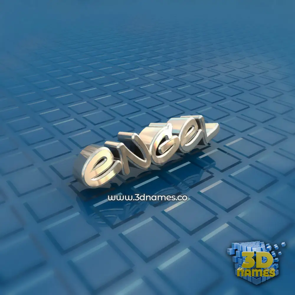 engel in Blue Bling style - 3D name wallpaper