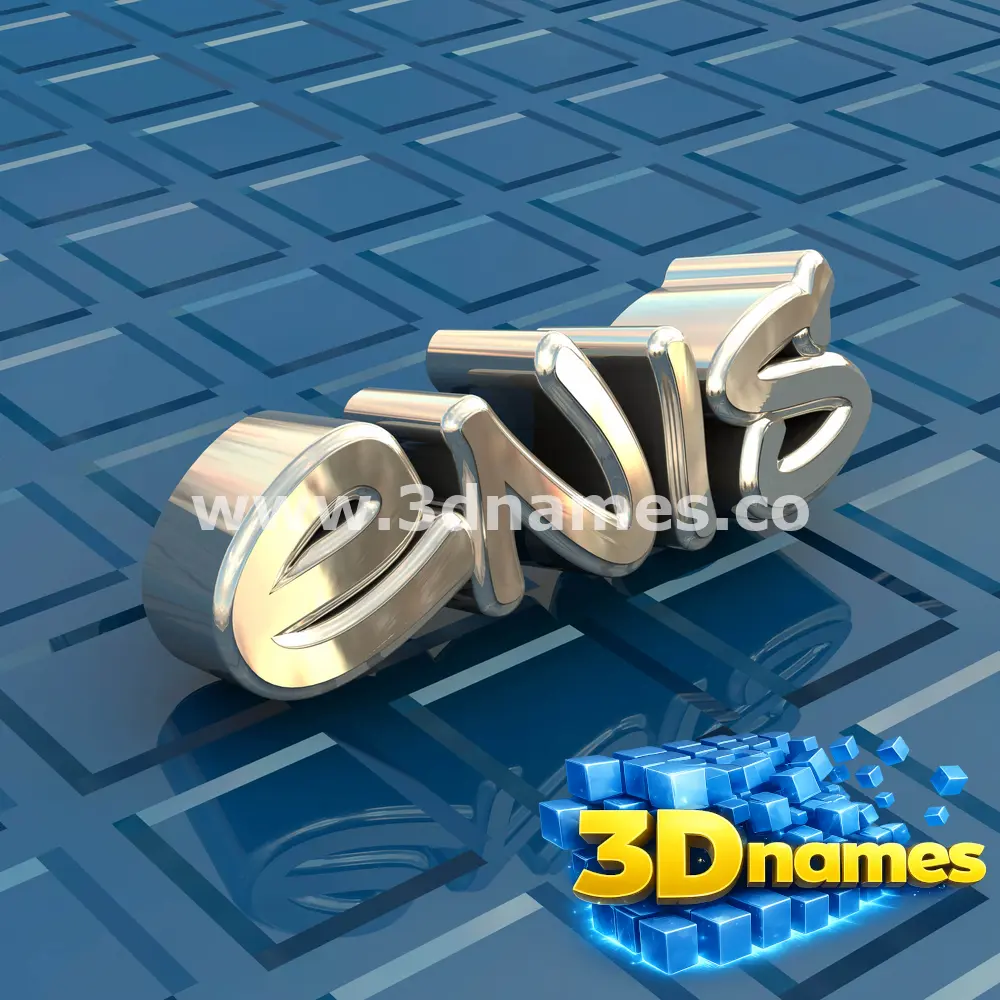 enis in Blue Bling style - 3D name wallpaper