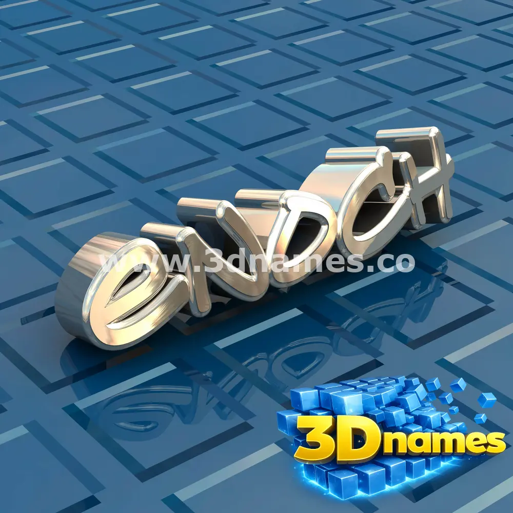 enoch in Blue Bling style - 3D name wallpaper