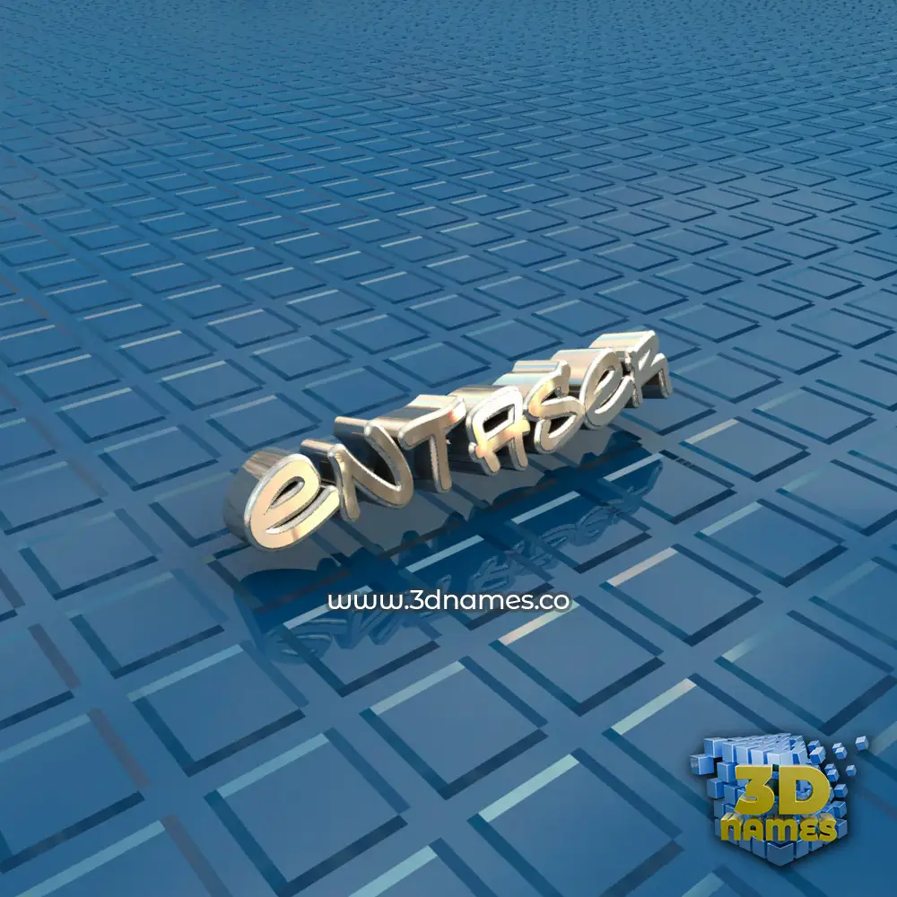entaser in Blue Bling style - 3D name wallpaper
