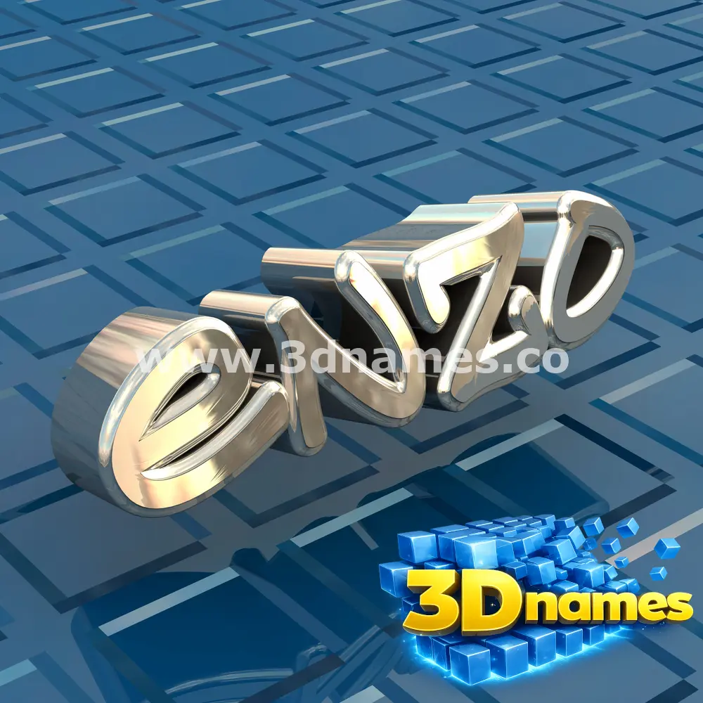 enzo in Blue Bling style - 3D name wallpaper