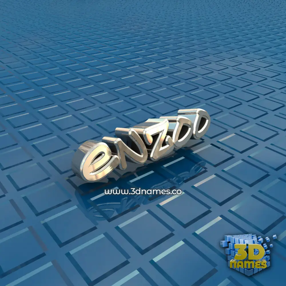 enzoo in Blue Bling style - 3D name wallpaper
