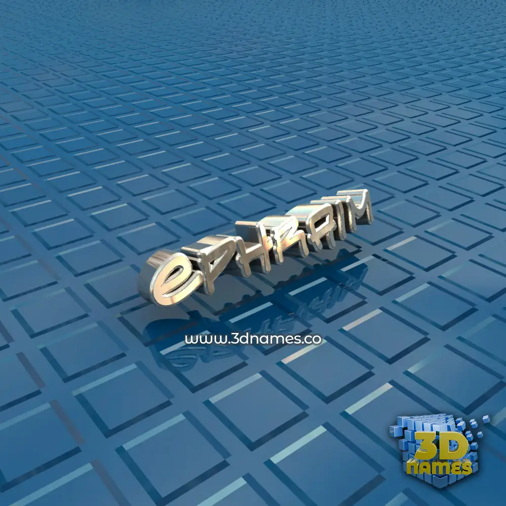 ephraim in Blue Bling style - 3D name wallpaper