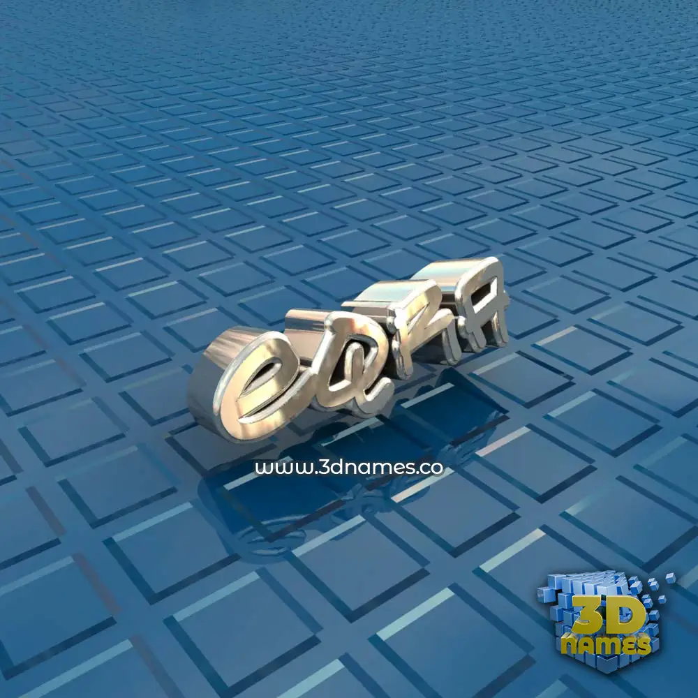 eqra in Blue Bling style - 3D name wallpaper