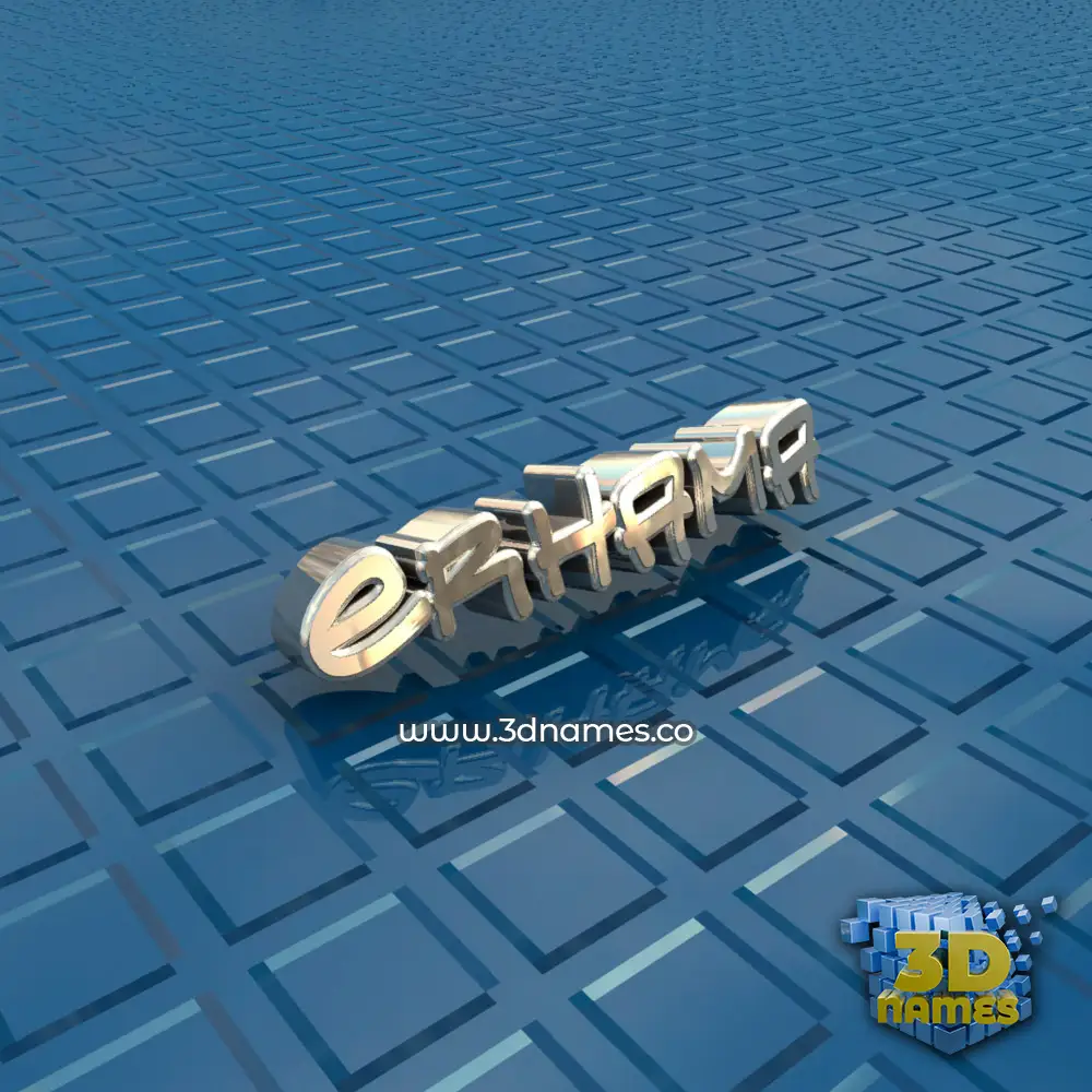 erhama in Blue Bling style - 3D name wallpaper
