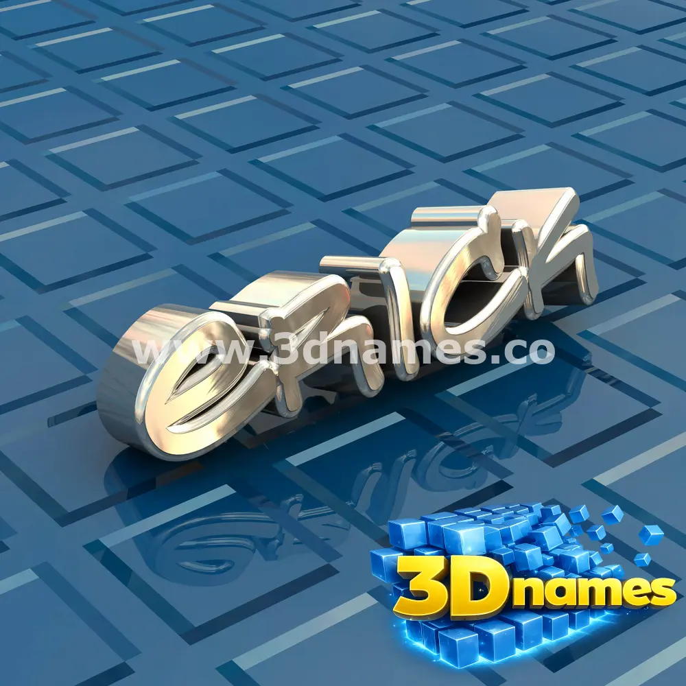 erick in Blue Bling style - 3D name wallpaper