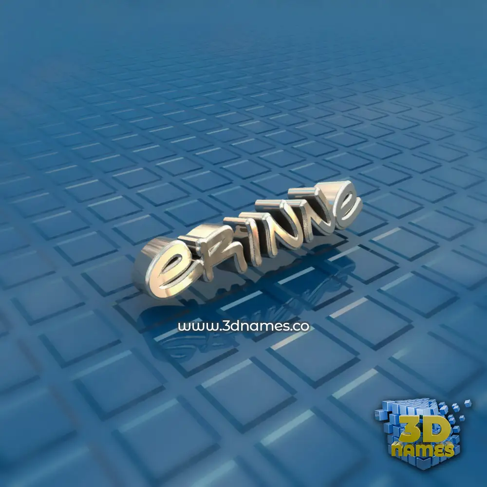 erinne in Blue Bling style - 3D name wallpaper