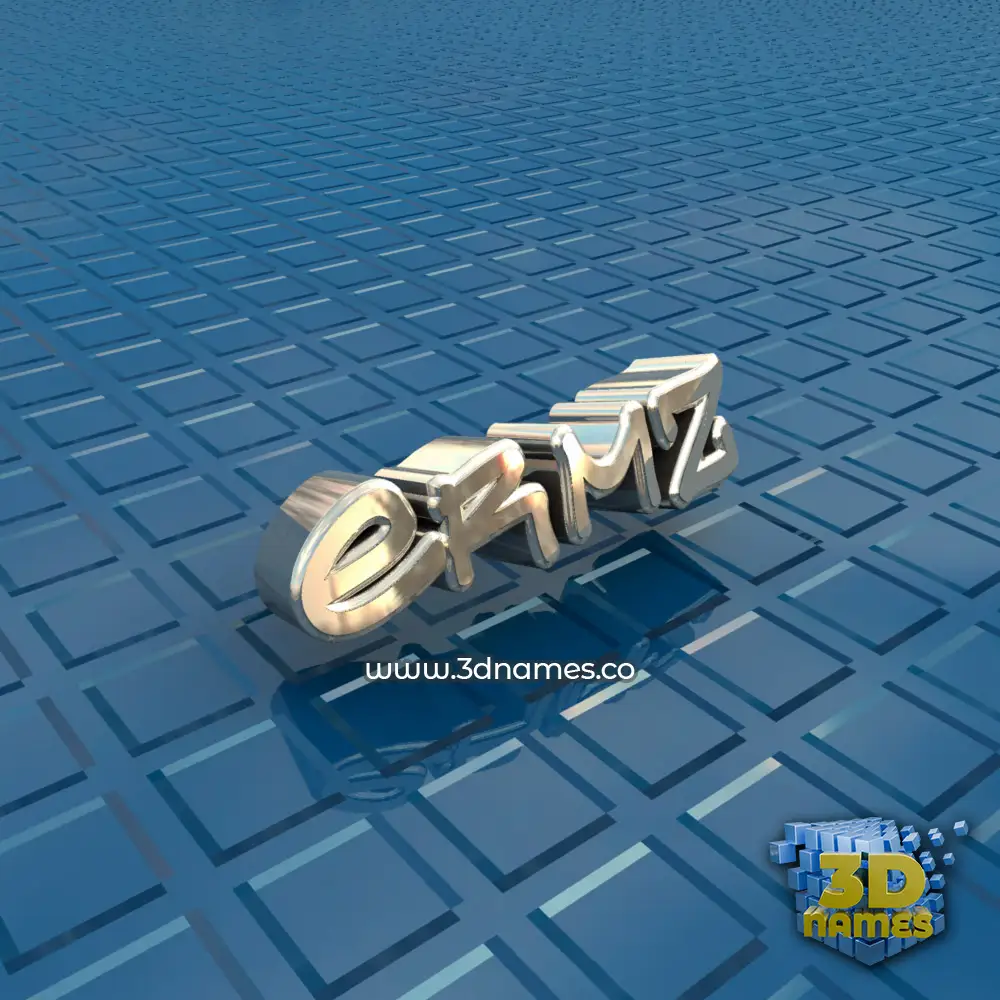 ermz in Blue Bling style - 3D name wallpaper