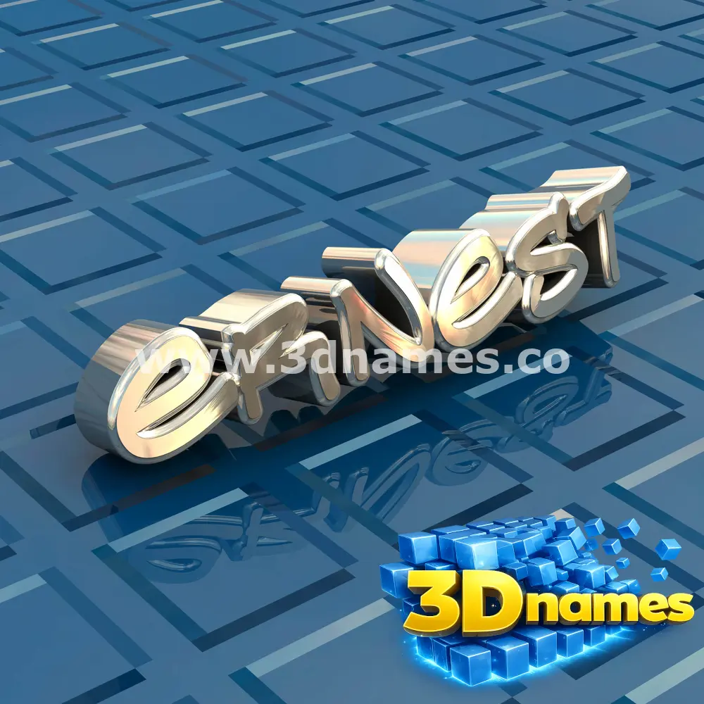 ernest in Blue Bling style - 3D name wallpaper