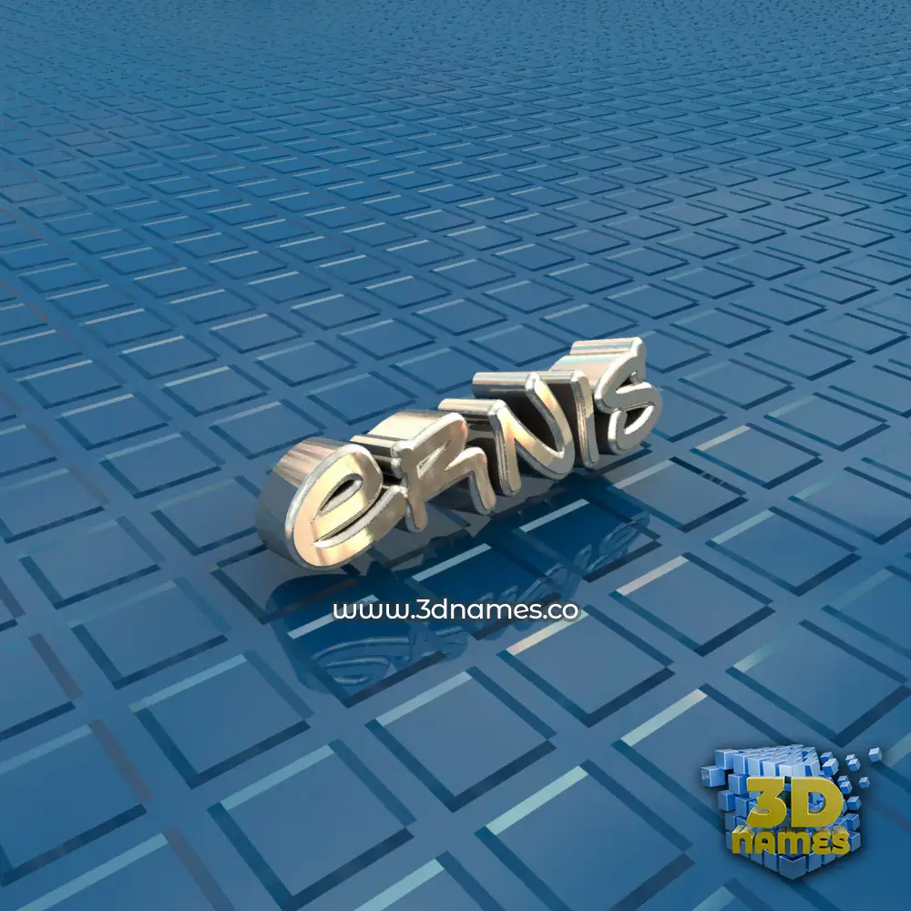 ernis in Blue Bling style - 3D name wallpaper