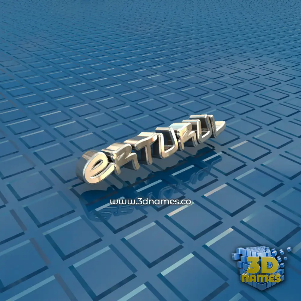 erturul in Blue Bling style - 3D name wallpaper