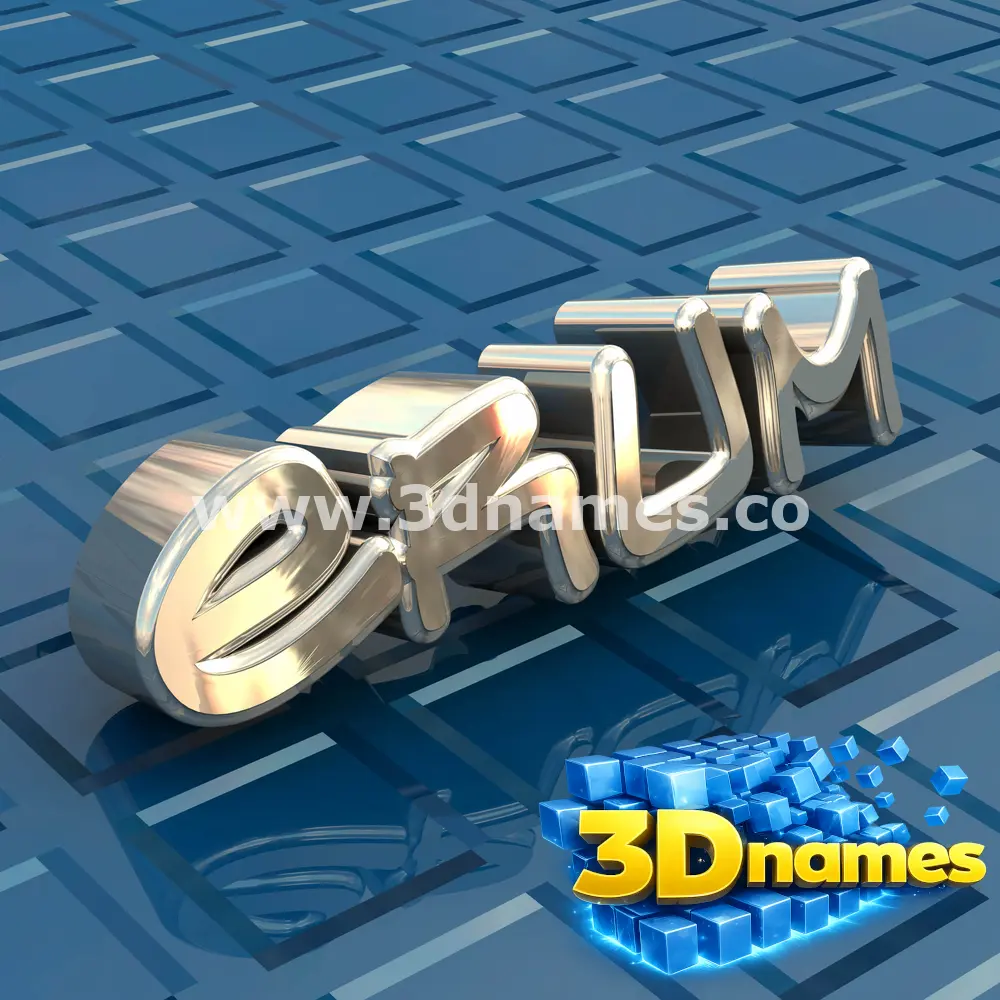 erum in Blue Bling style - 3D name wallpaper