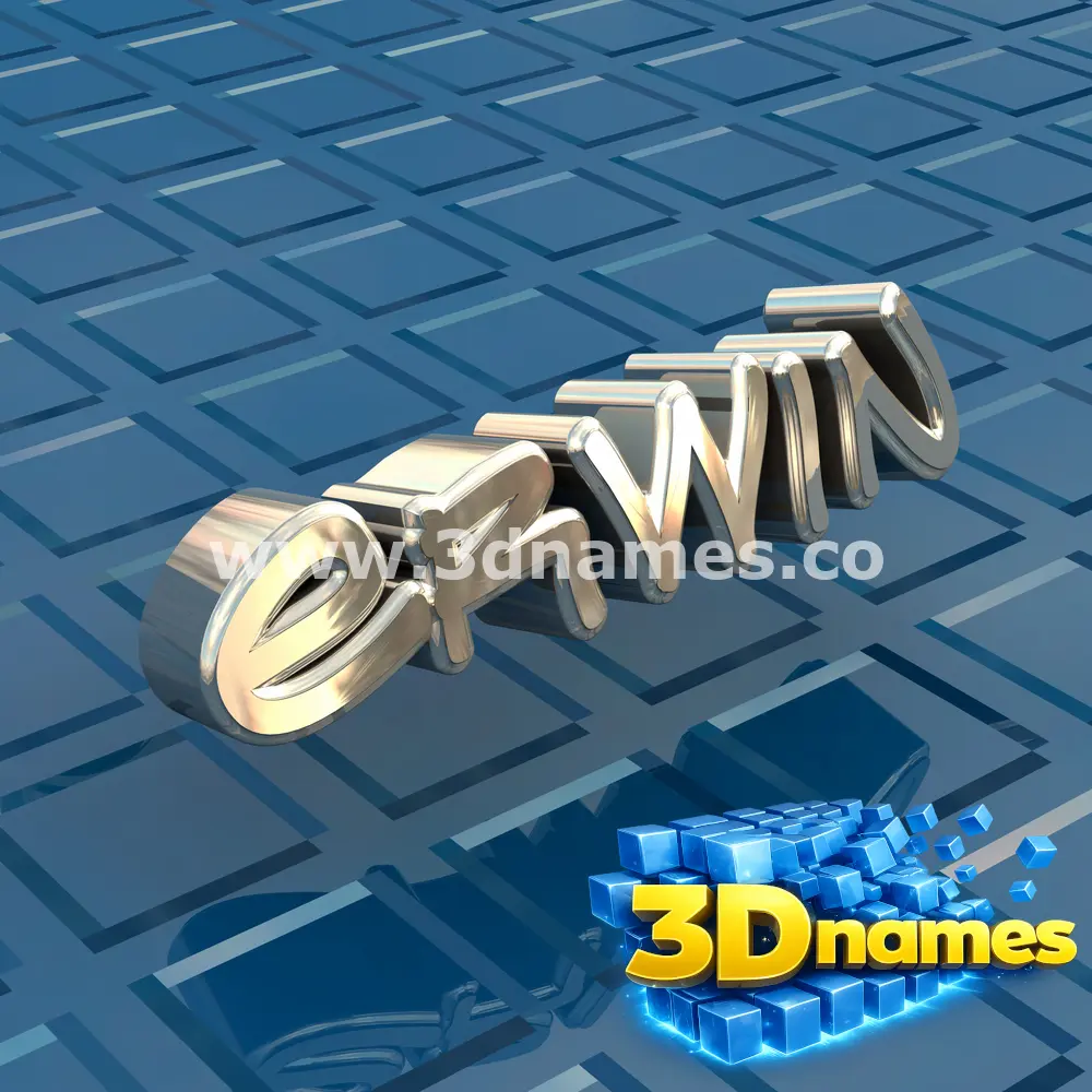erwin in Blue Bling style - 3D name wallpaper