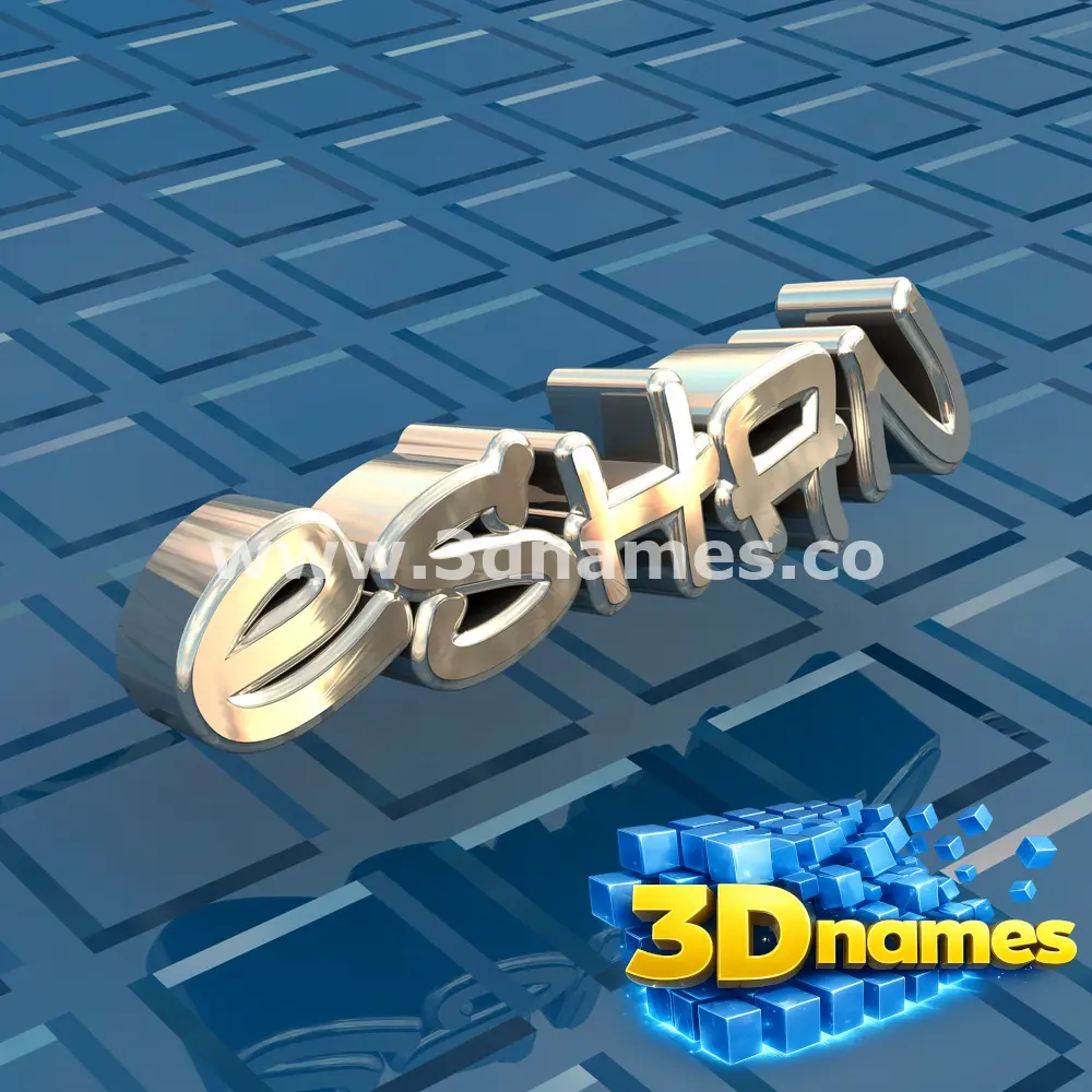 eshan in Blue Bling style - 3D name wallpaper