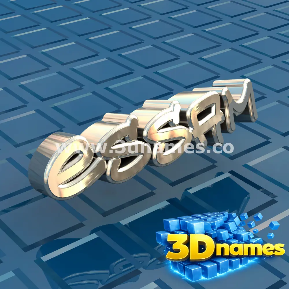essam in Blue Bling style - 3D name wallpaper