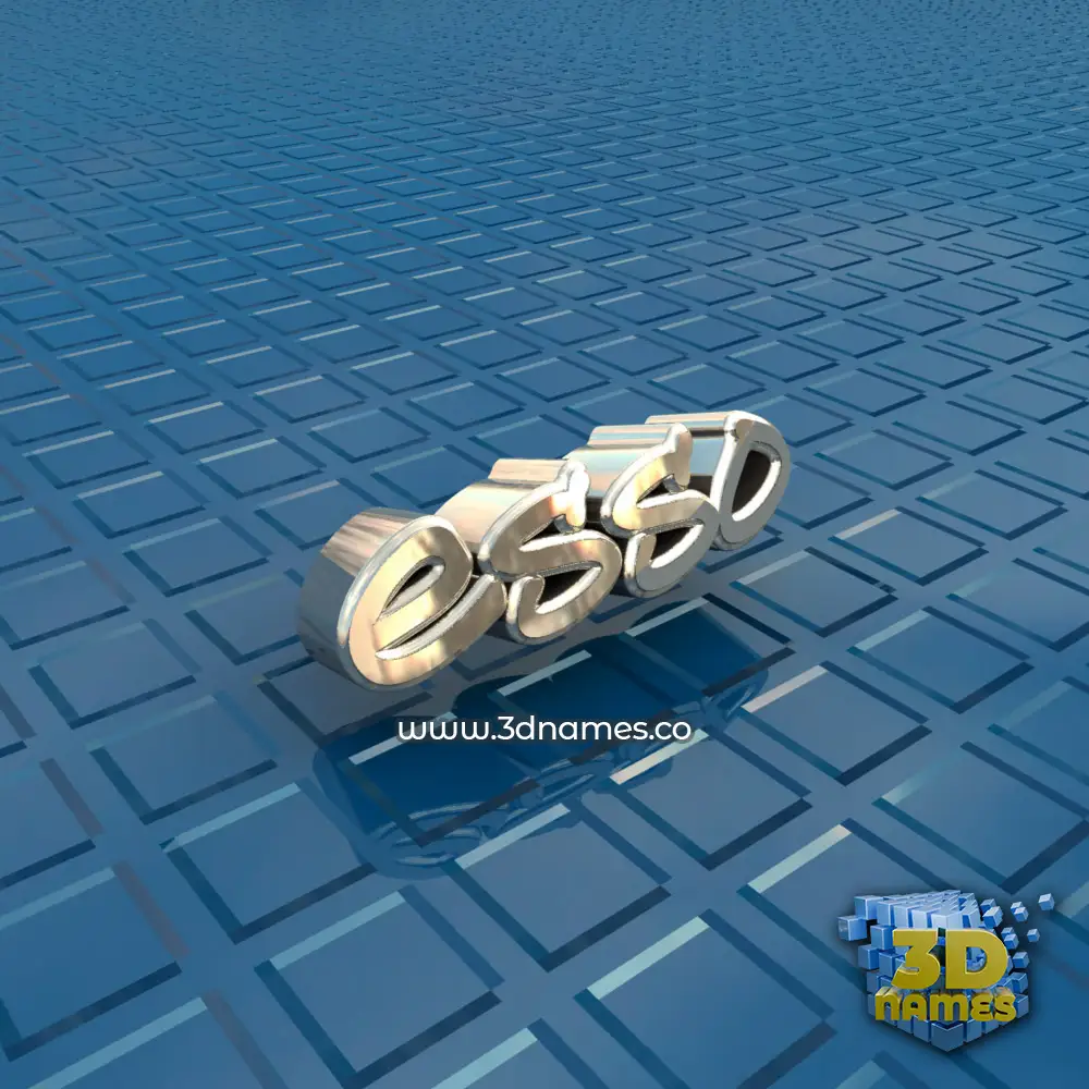 esso in Blue Bling style - 3D name wallpaper