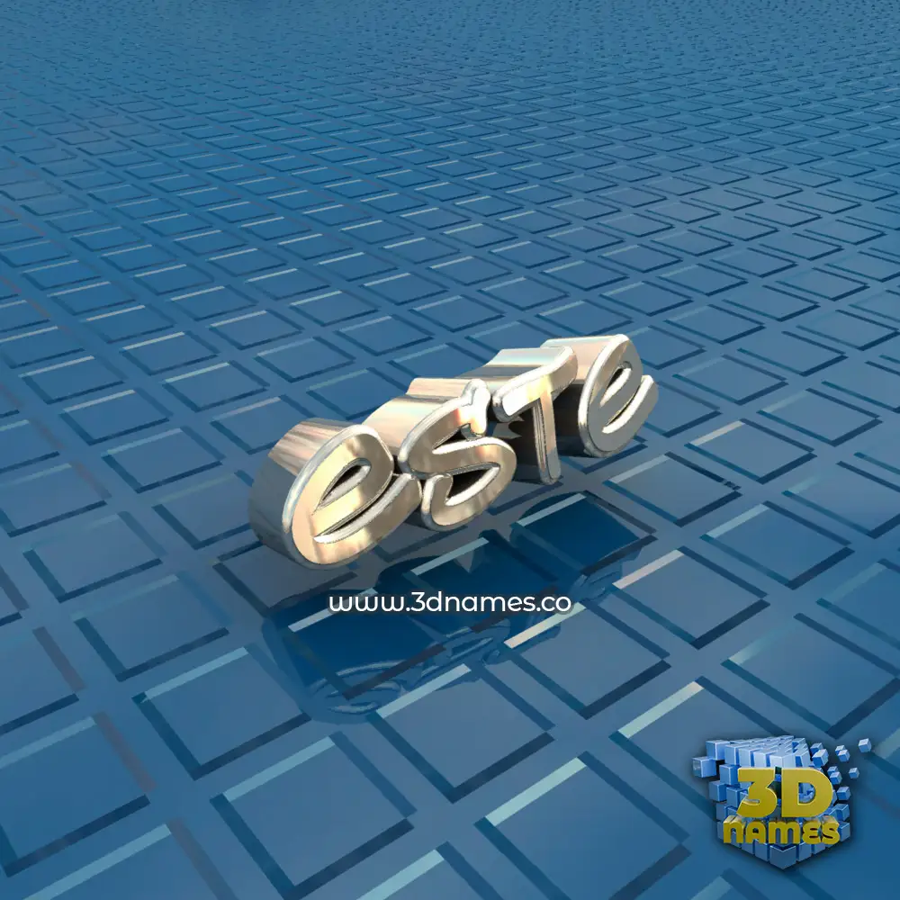 este in Blue Bling style - 3D name wallpaper