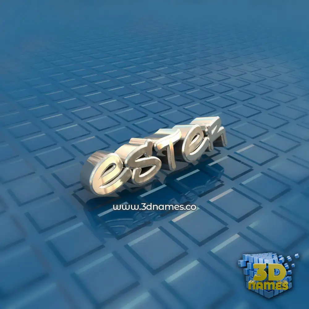 ester in Blue Bling style - 3D name wallpaper