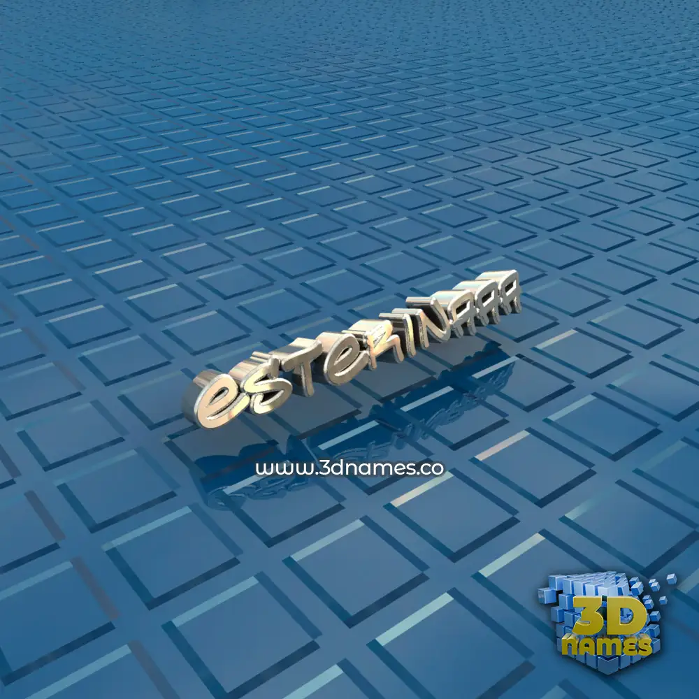 esterinaaa in Blue Bling style - 3D name wallpaper