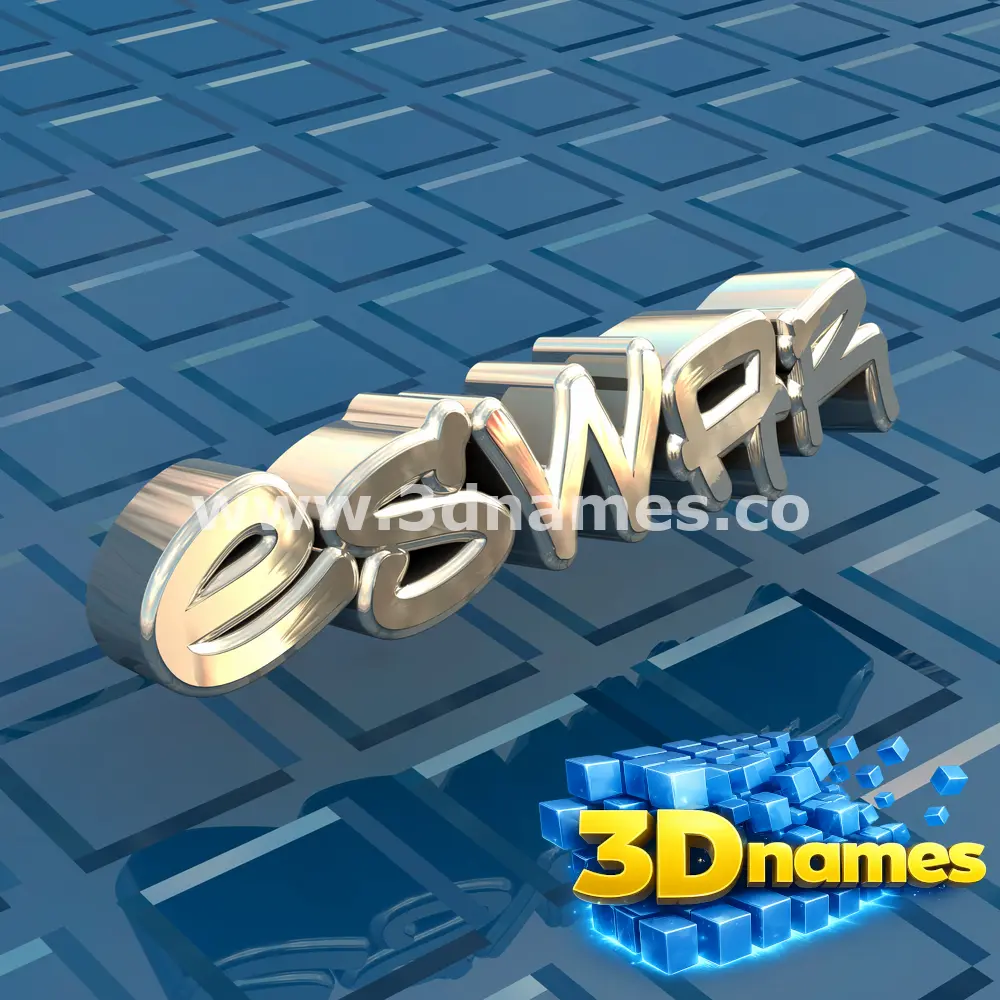 eswar in Blue Bling style - 3D name wallpaper