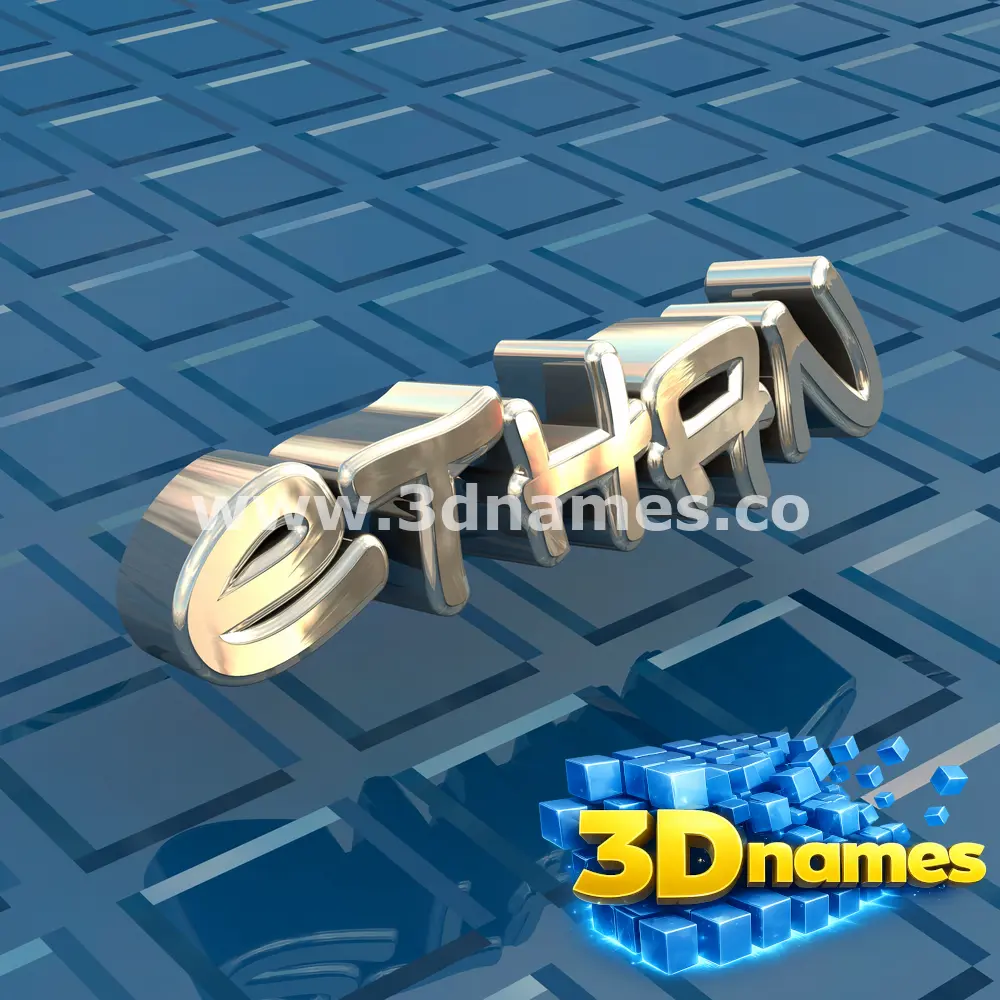 ethan in Blue Bling style - 3D name wallpaper