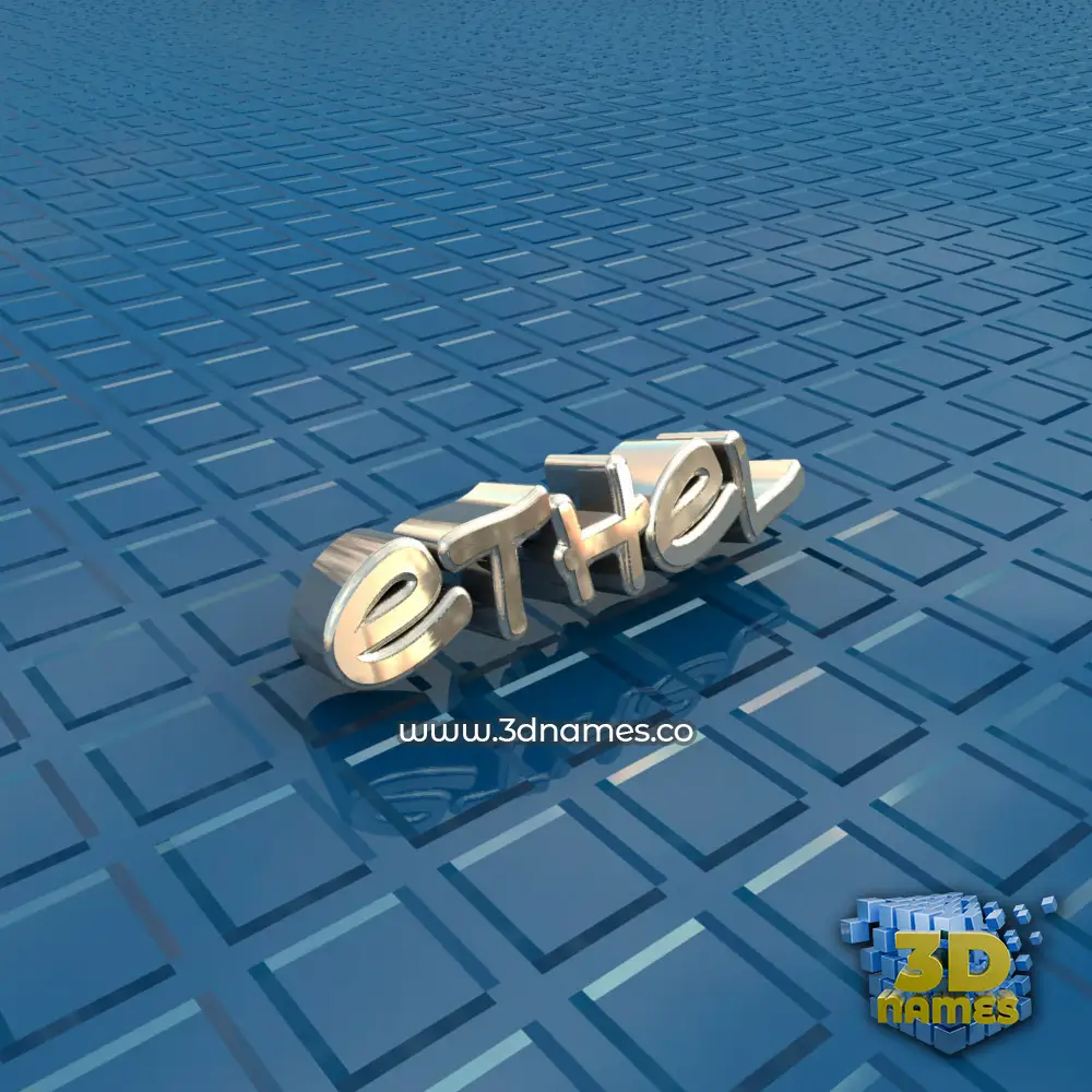 ethel in Blue Bling style - 3D name wallpaper