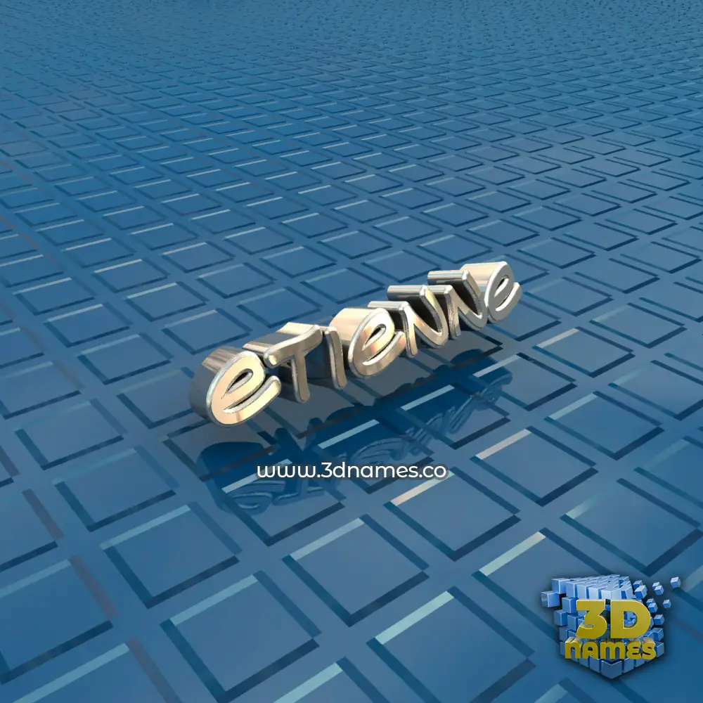 etienne in Blue Bling style - 3D name wallpaper