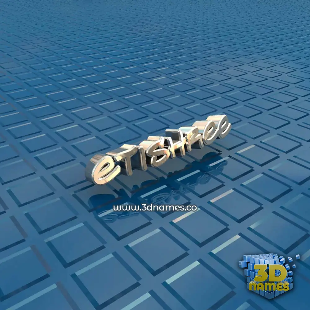 etishree in Blue Bling style - 3D name wallpaper