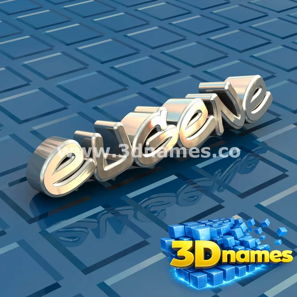 eugene in Blue Bling style - 3D name wallpaper
