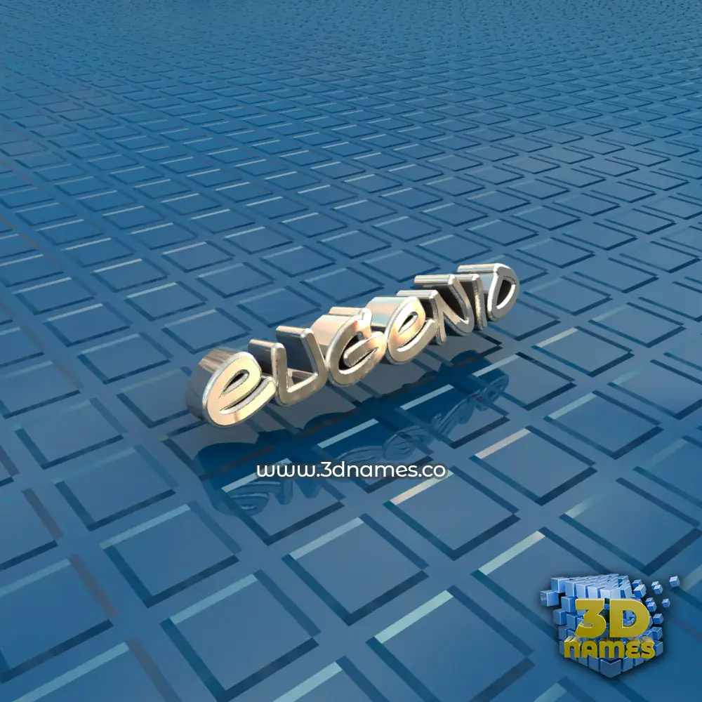 eugenio in Blue Bling style - 3D name wallpaper