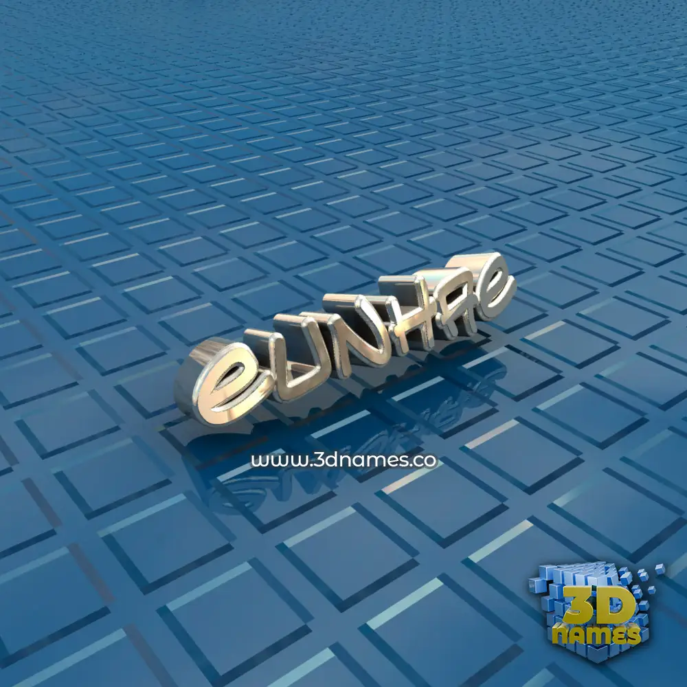 eunhae in Blue Bling style - 3D name wallpaper