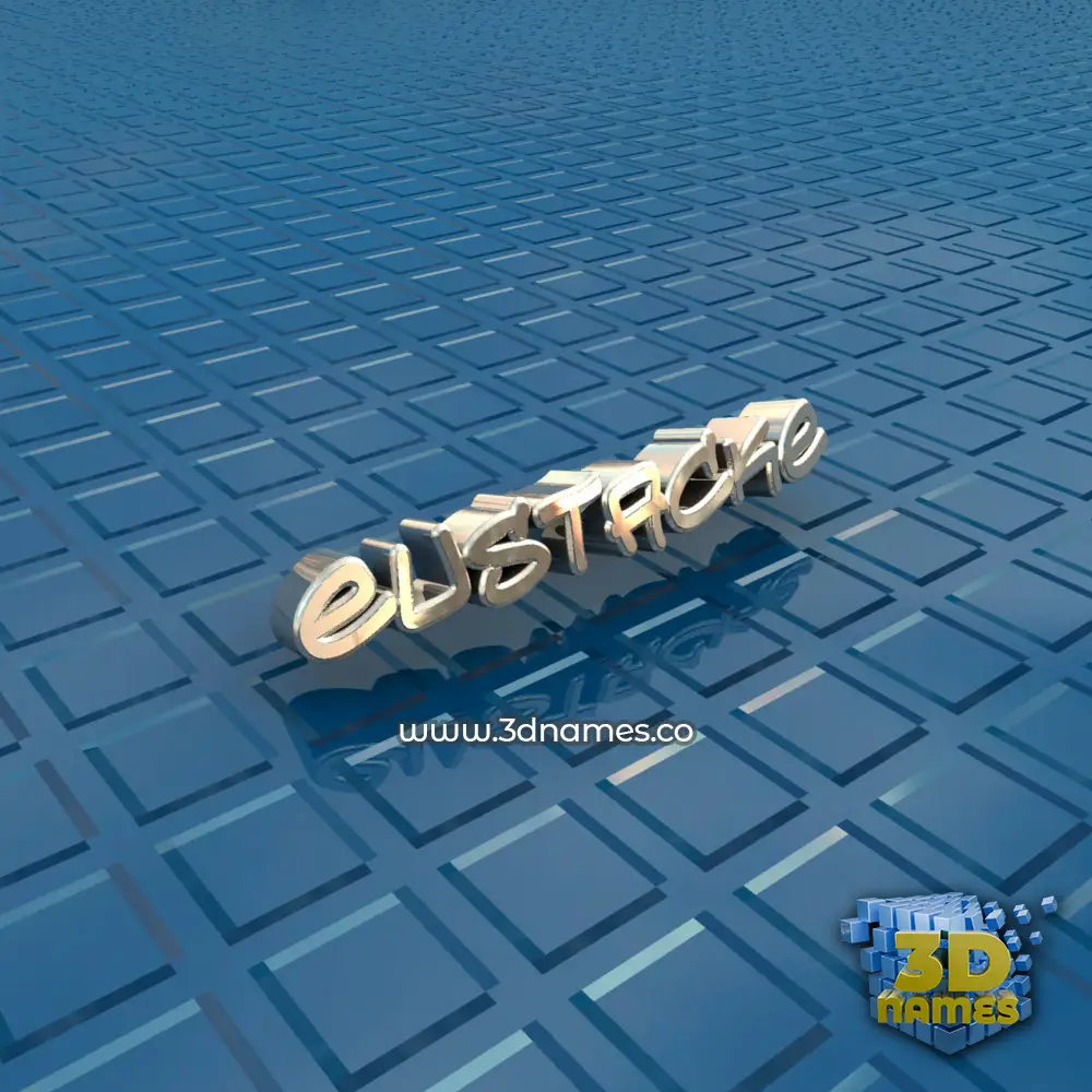 eustacke in Blue Bling style - 3D name wallpaper